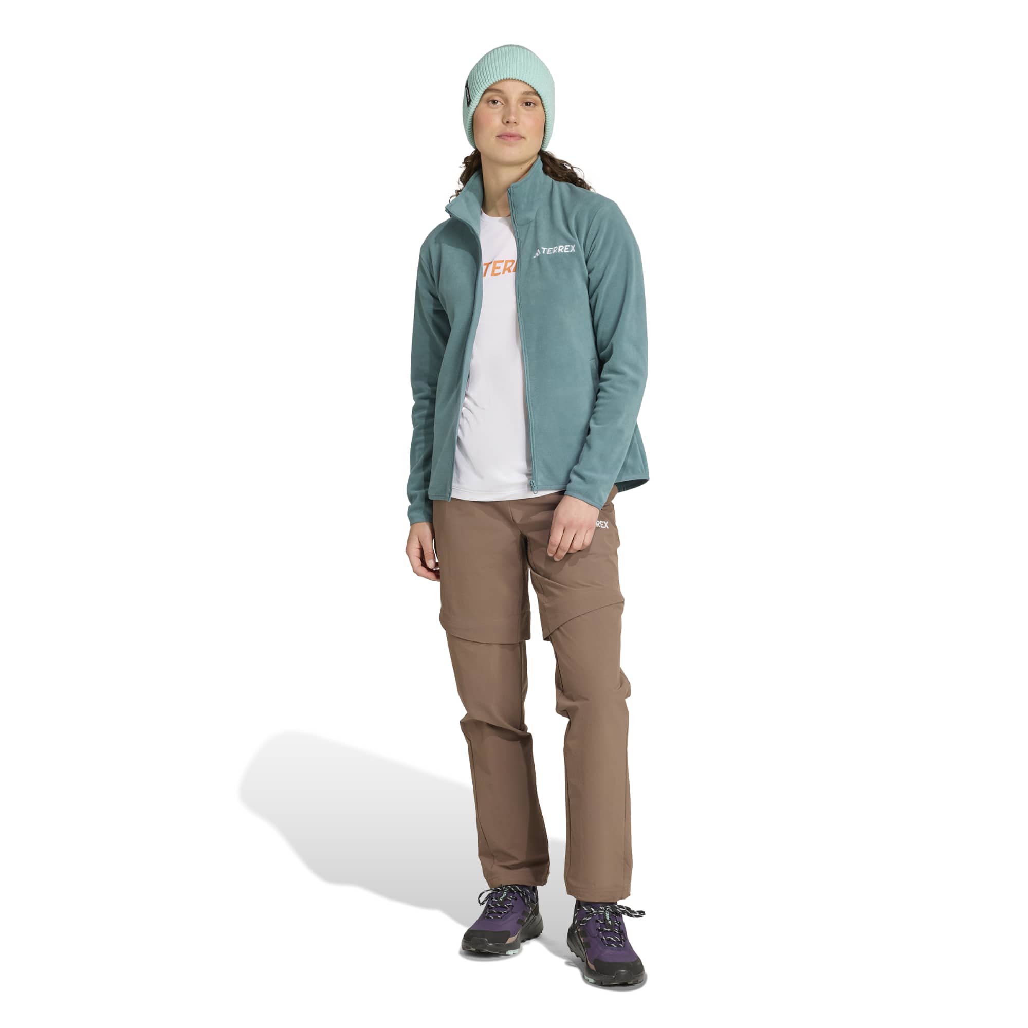 adidas Multi Essentials Full Zip Fleece Kadın Polar - Yeşil