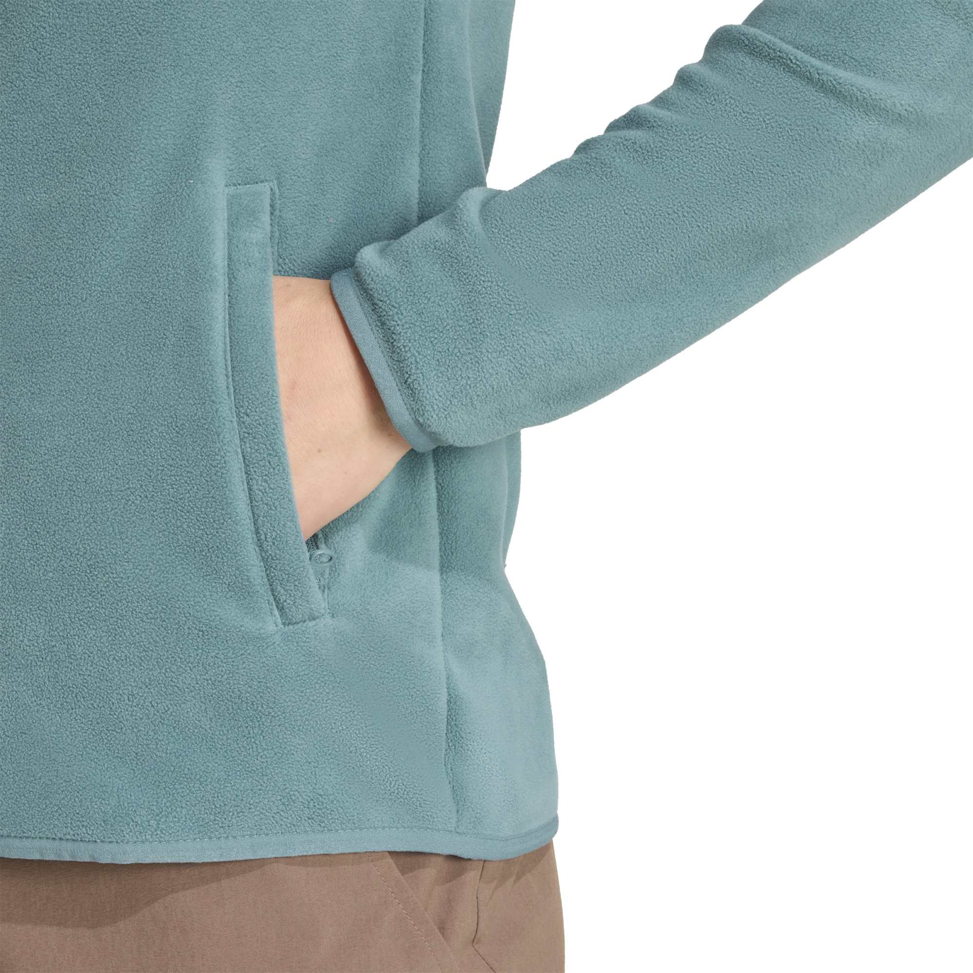 adidas Multi Essentials Full Zip Fleece Kadın Polar - Yeşil