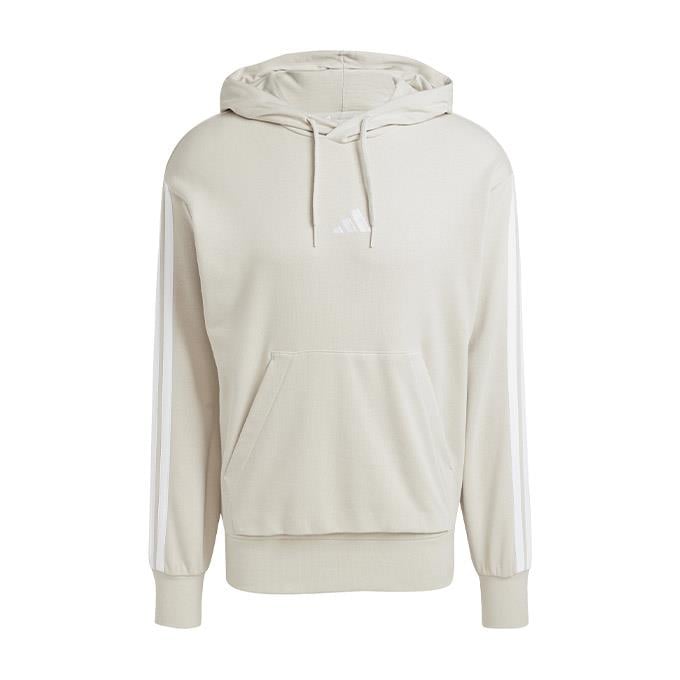 adidas 3 Stripes FT Hoodie Bej Erkek Sweatshirt