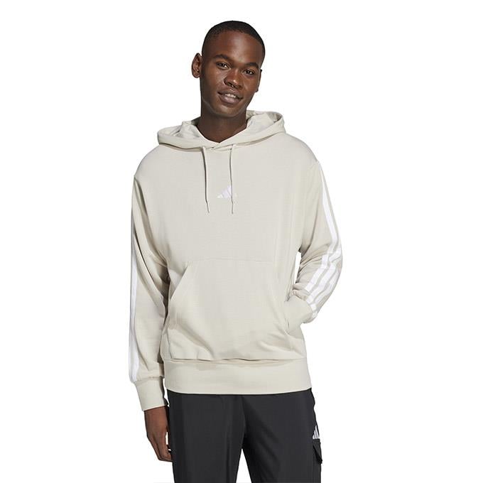 adidas 3 Stripes FT Hoodie Bej Erkek Sweatshirt