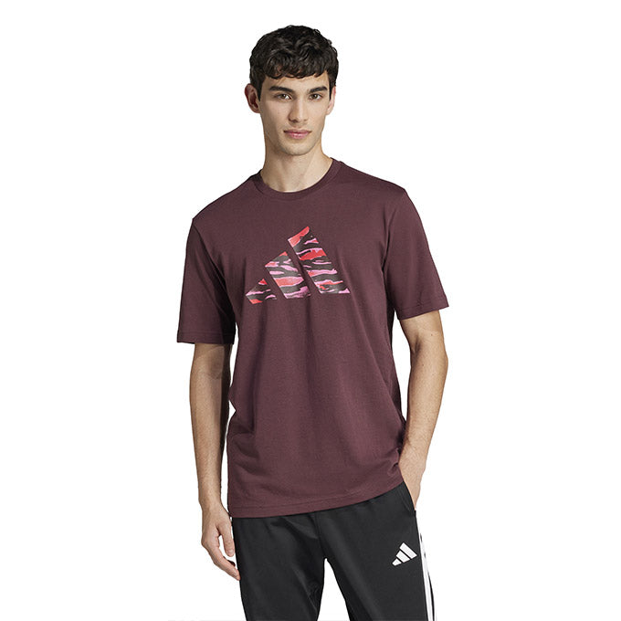 adidas Camo Logo Bordo Erkek T-Shirt
