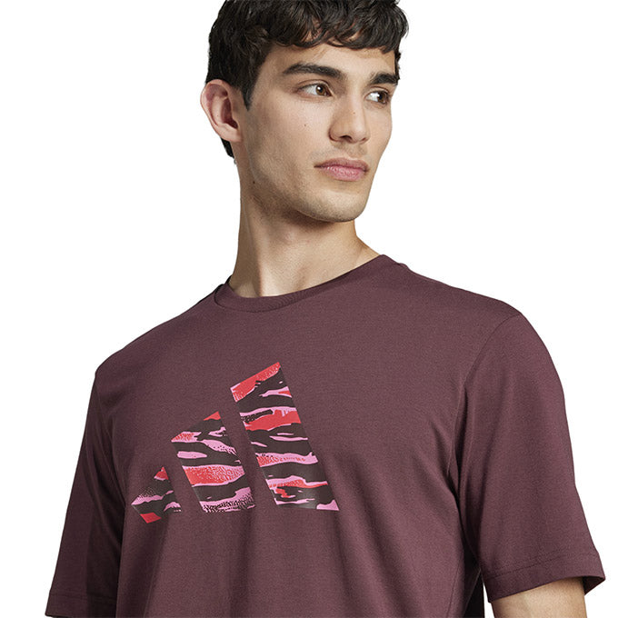 adidas Camo Logo Bordo Erkek T-Shirt