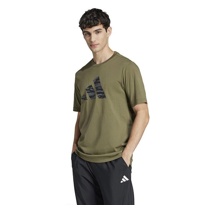 adidas Camo Logo Yeşil Erkek T-Shirt