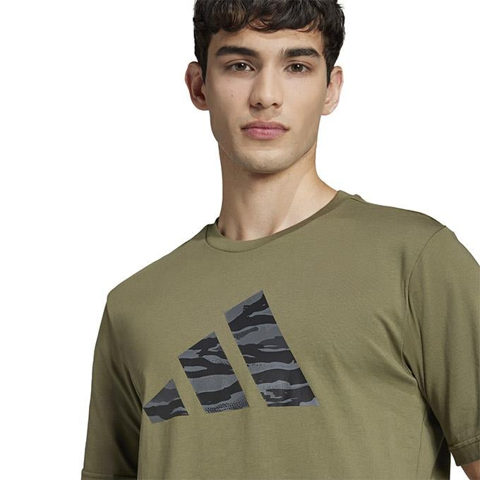 adidas Camo Logo Yeşil Erkek T-Shirt