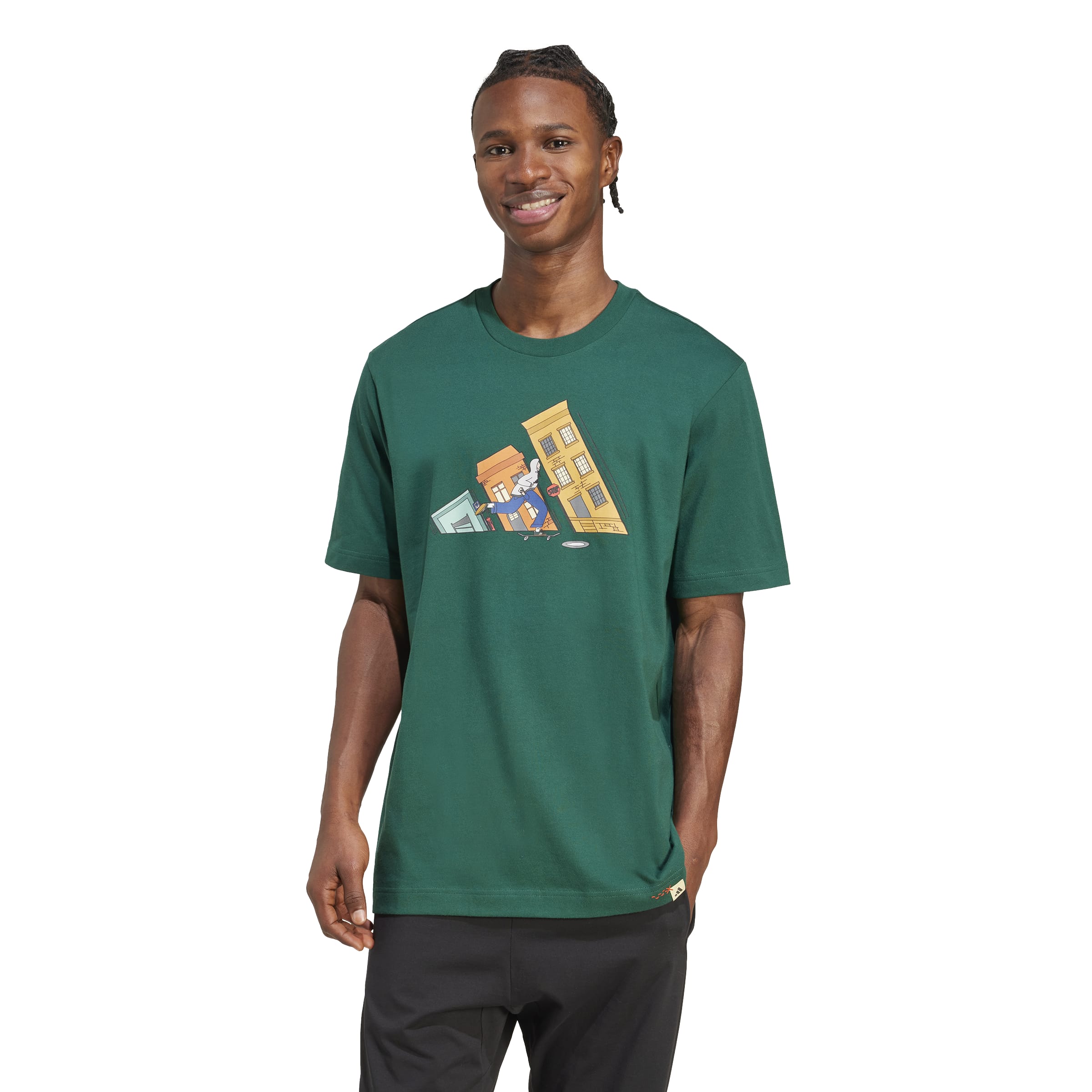 adidas DDL Skate Yeşil Erkek T-Shirt