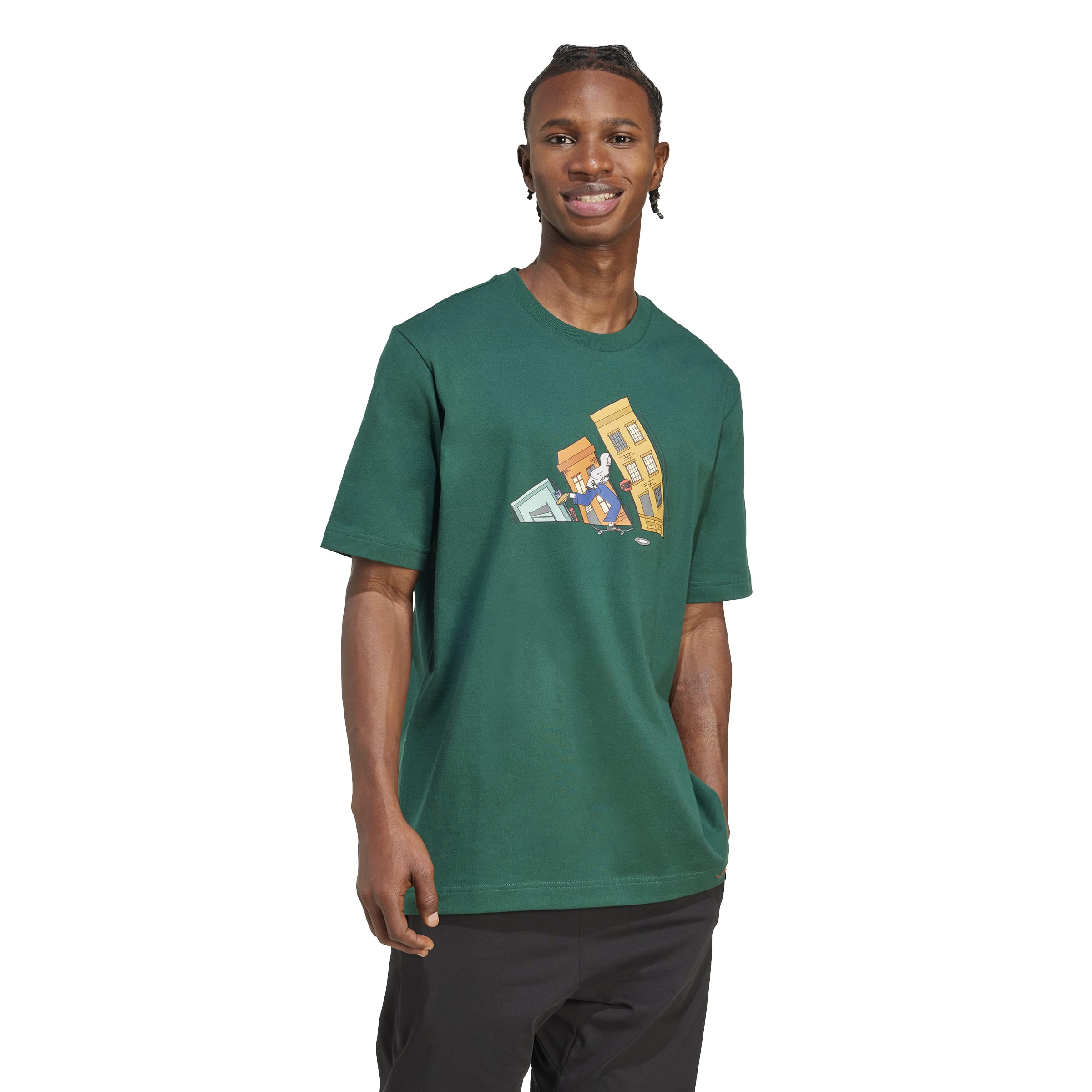 adidas DDL Skate Yeşil Erkek T-Shirt