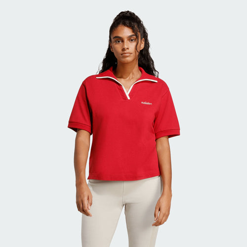 adidas  Seasonal Essentials Colourpop Kadın Polo T-Shirt - Bordo