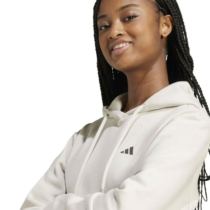 adidas Super Light FC Hoodie Kırık Beyaz Kadın Sweatshirt