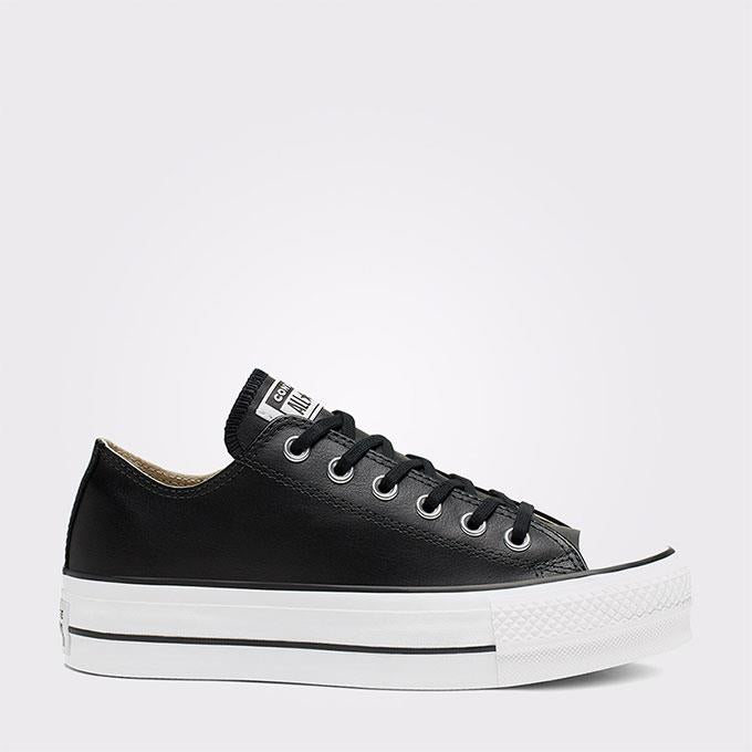 Converse Chuck Taylor All Star Leather Platform Kadın Siyah Sneaker
