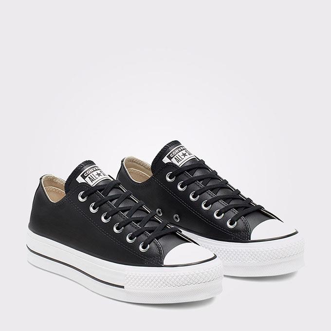 Converse Chuck Taylor All Star Leather Platform Kadın Siyah Sneaker