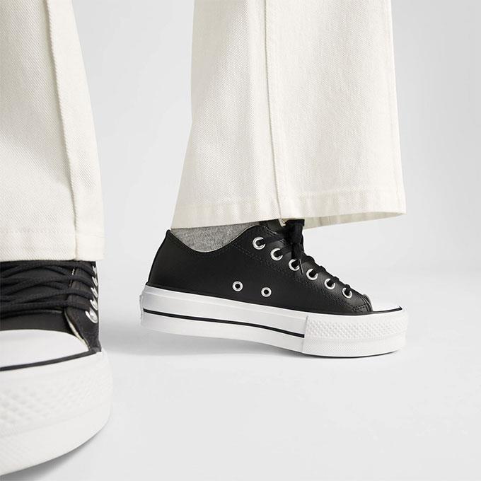 Converse Chuck Taylor All Star Leather Platform Kadın Siyah Sneaker
