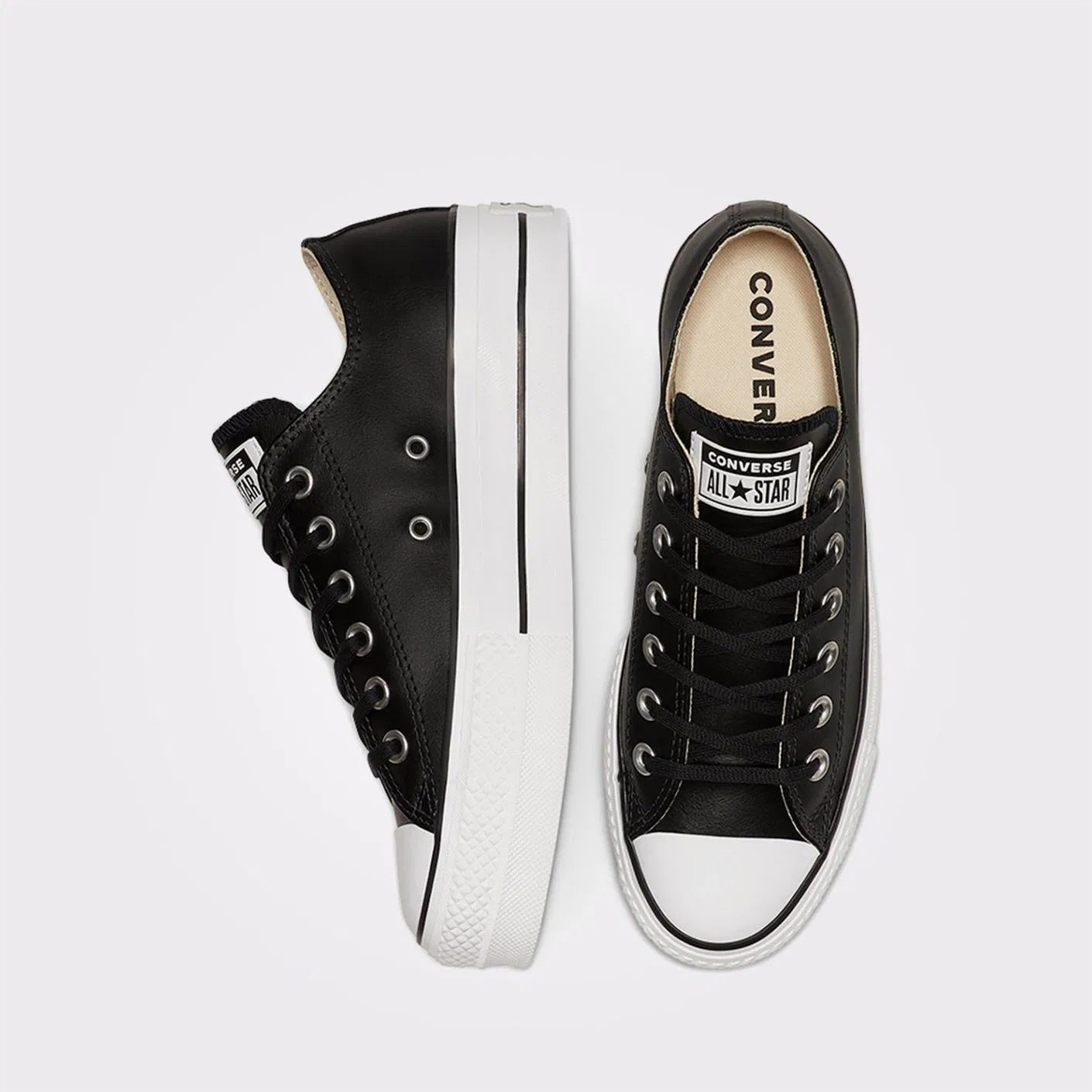 Converse Chuck Taylor All Star Leather Platform Kadın Sneaker - Siyah