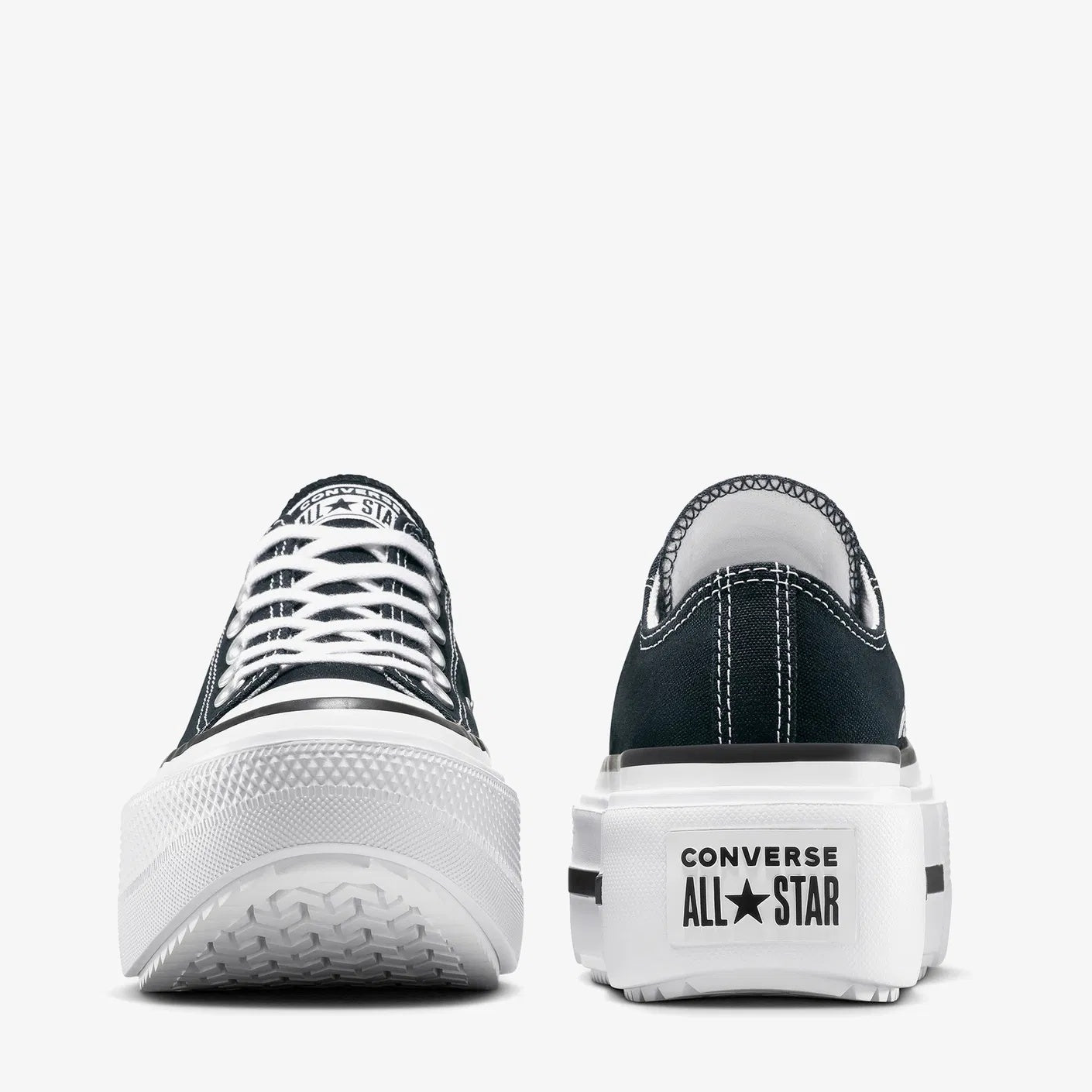 Converse Chuck Taylor All Star Lift Double Stack Canvas Platform Kadın Sneaker - Siyah