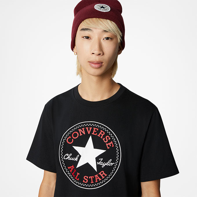 Converse Go-To All Star Patch Standard-Fıt Unisex Siyah T-Shirt