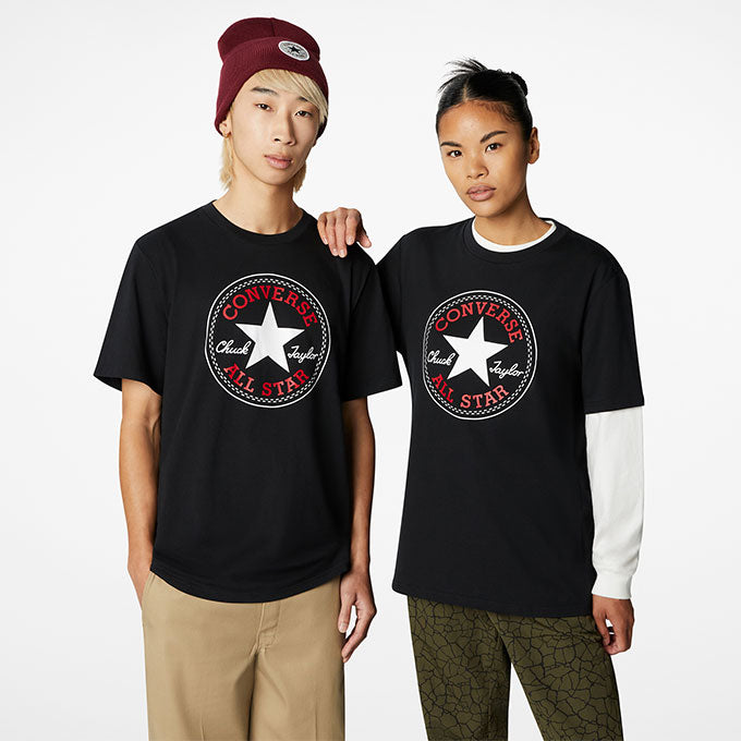 Converse Go-To All Star Patch Standard-Fıt Unisex Siyah T-Shirt