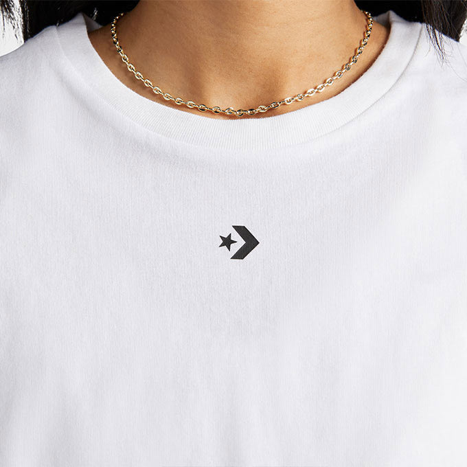 Converse Star Chevron Twıst Kadın Beyaz T-Shirt