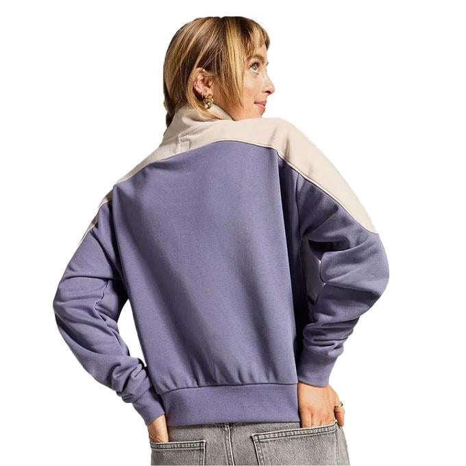 Converse Wordmark 1/2 Zıp Lavender Ash Kadın Lavanta Sweatshirt