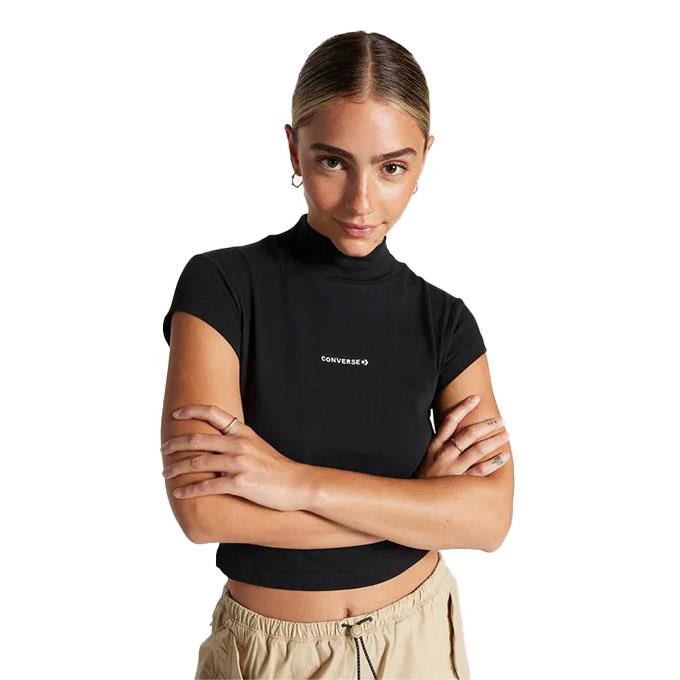 Converse Wordmark Kadın Siyah T-Shirt