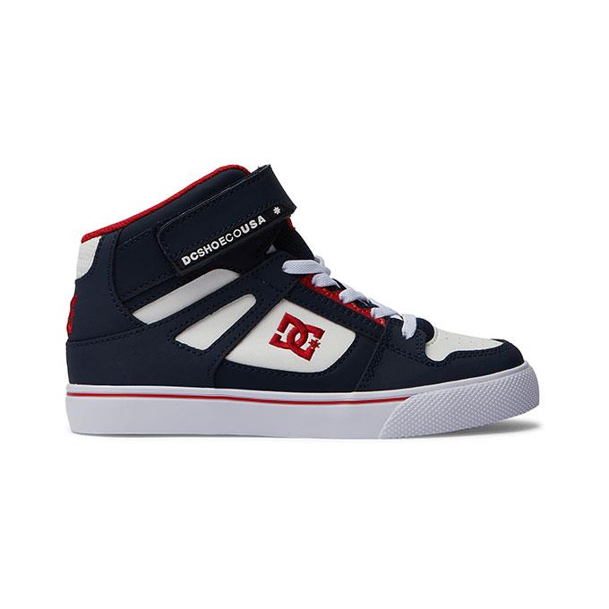 DC Pure Hıgh-Top Ev Çocuk - Erkek Dc Navy/Ath Red Sneaker