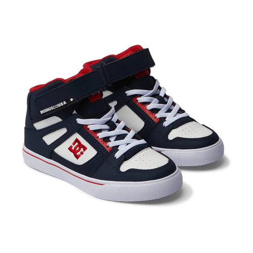 DC Pure High Top EV Çocuk Sneaker - Mavi-Beyaz