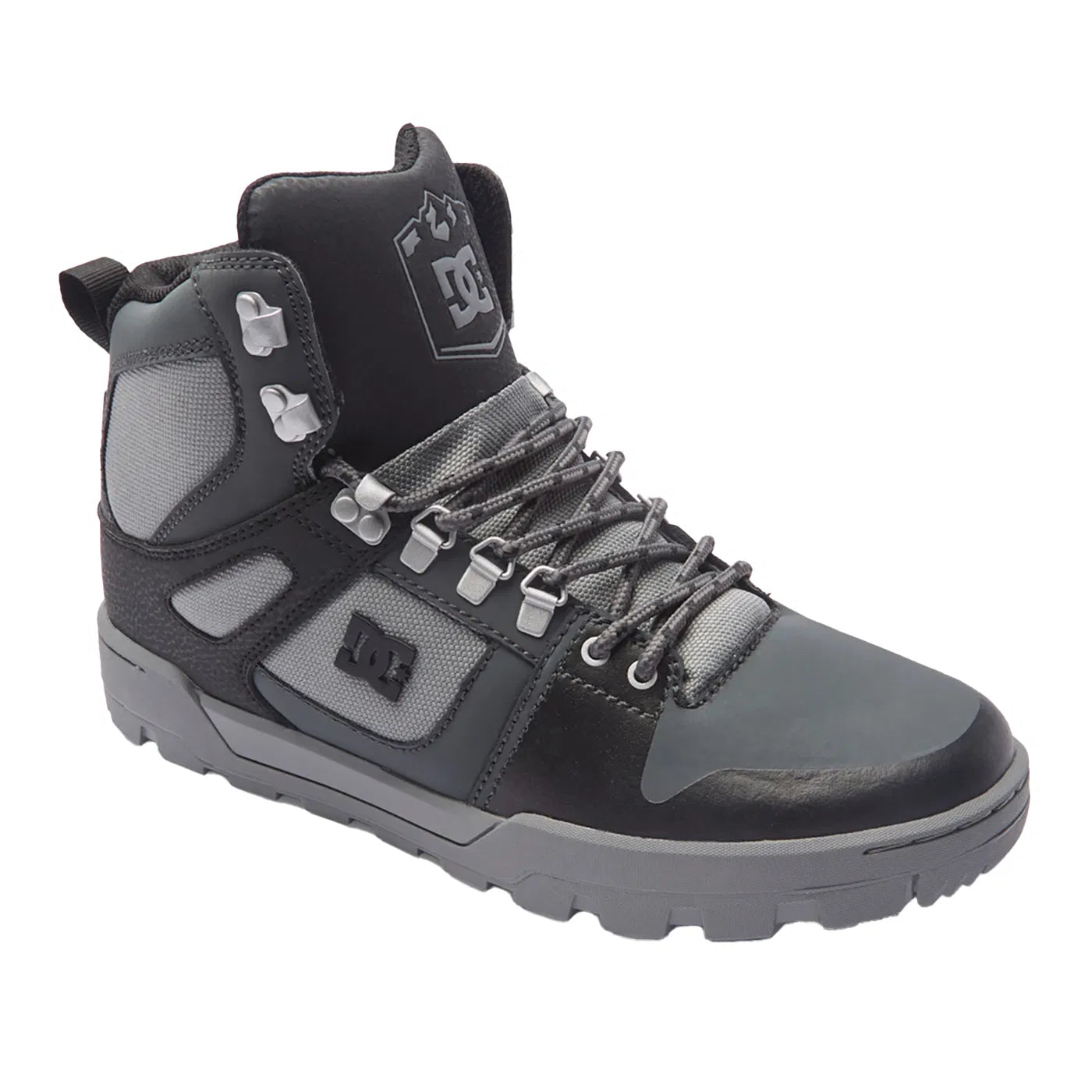 DC Pure Hıgh-Top Wr Boot Erkek Black/Grey/Black Sneaker