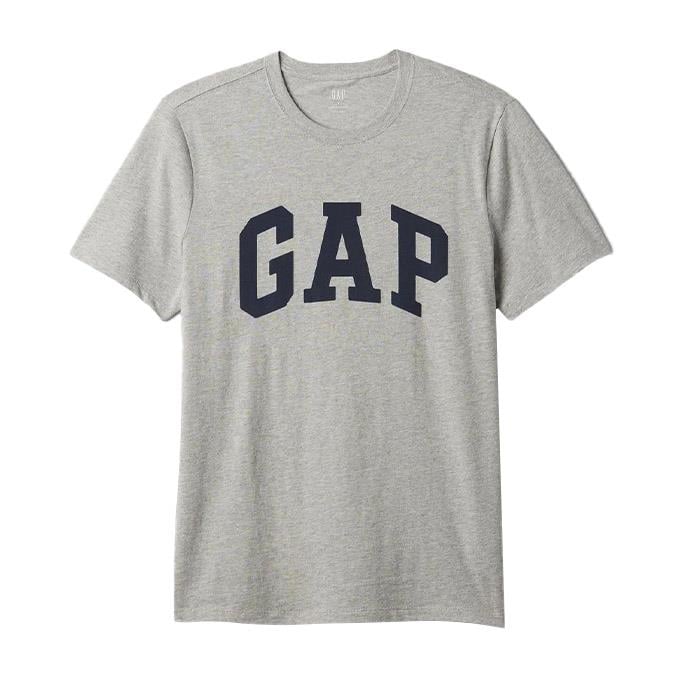 GAP V-Everyday Soft Basic Logo Gri Erkek T-Shirt
