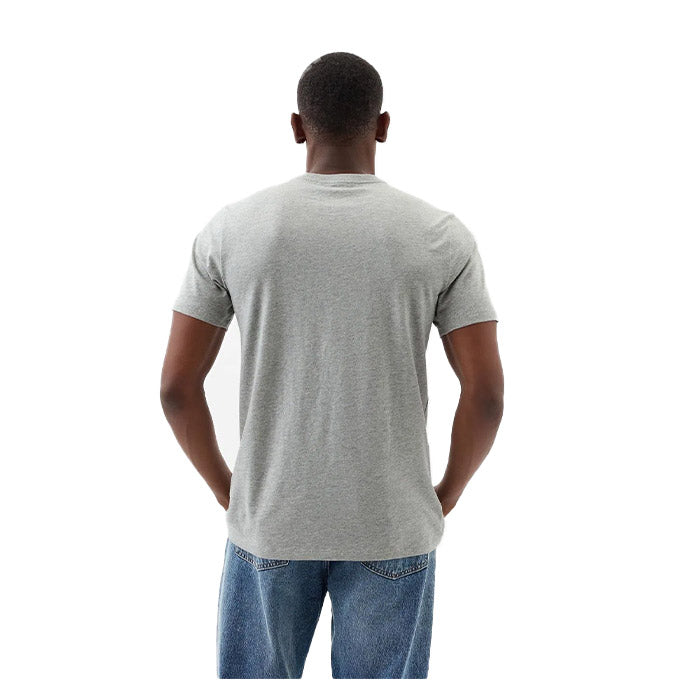 GAP V-Everyday Soft Basic Logo Gri Erkek T-Shirt