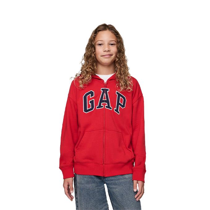 GAP V-Frch Heritage Logo Full Zip Gri Çocuk - Erkek Sweatshirt