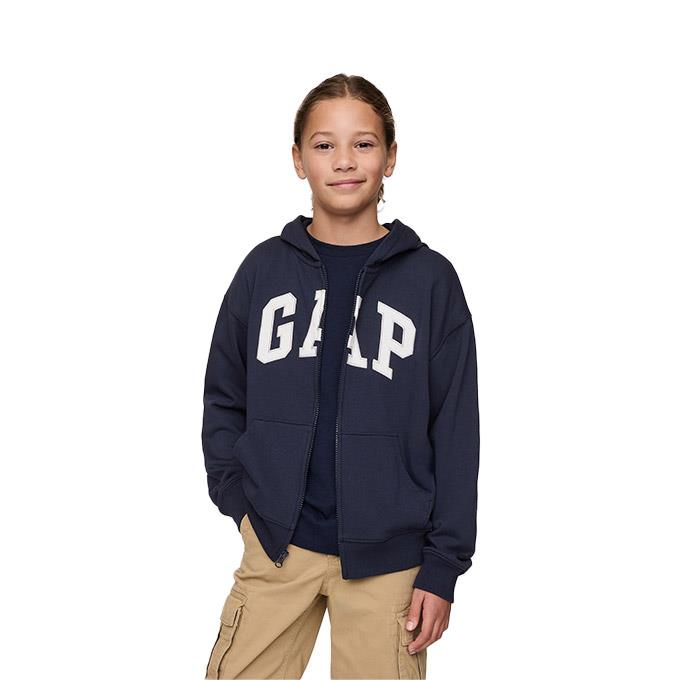 GAP V-Frch Heritage Logo Full Zip Beyaz Çocuk - Erkek Sweatshirt