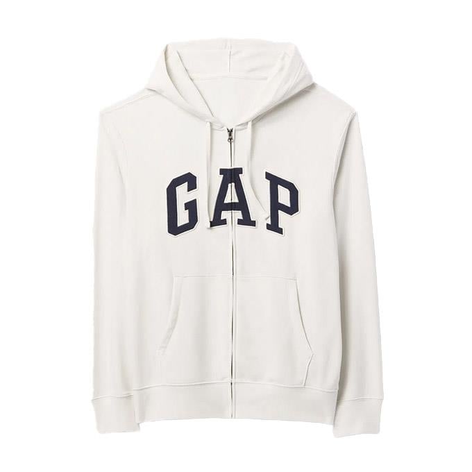 GAP V-Frch Heritage Logo Full Zip Gri Erkek Sweatshirt