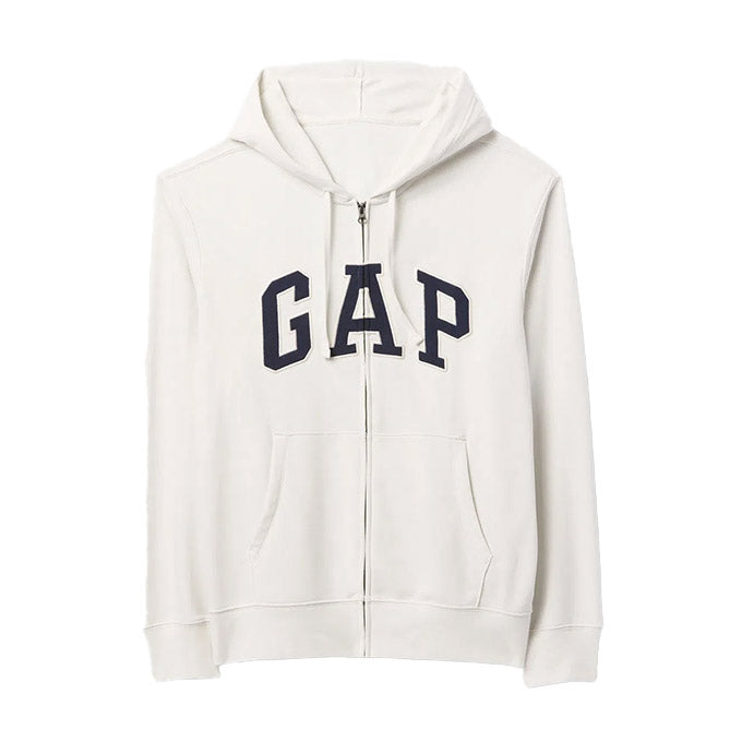 GAP V-Frch Heritage Logo Full Zip Gri Erkek Sweatshirt