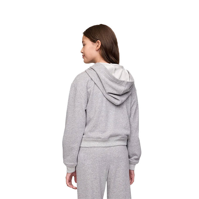 GAP V-Frch Logo Full Zip Kız Çocuk Sweatshirt - Gri