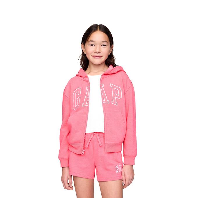 GAP V-Frch Logo Full Zip Beyaz Çocuk - Kız Sweatshirt