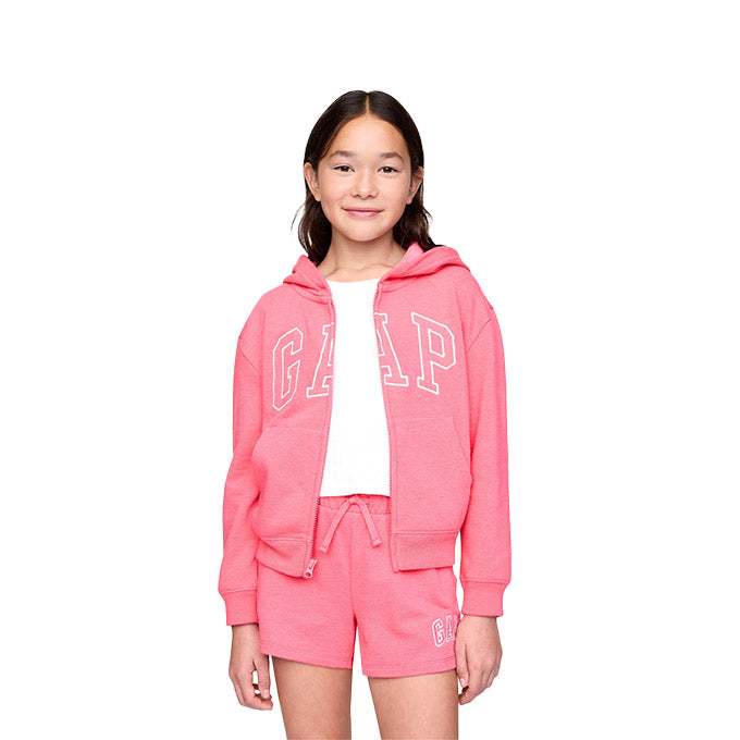 GAP V-Frch Logo Full Zip Beyaz Çocuk - Kız Sweatshirt