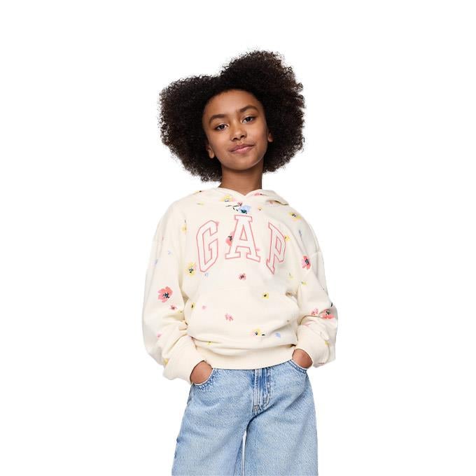 GAP V-Frch Sp Logo Gri Çocuk - Kız Sweatshirt