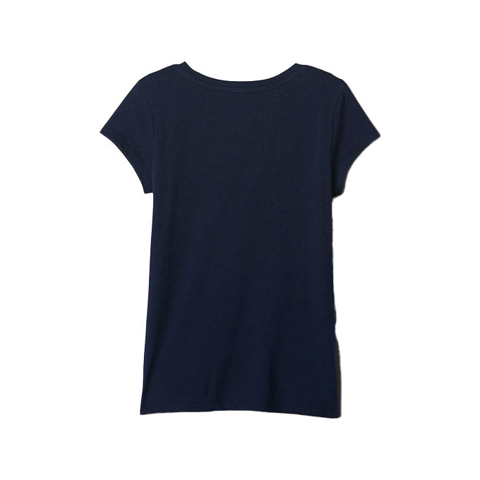 GAP V-HS SS Value Logo Mavi Çocuk - Kız T-Shirt