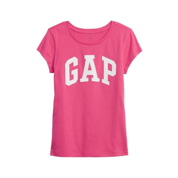 GAP V-HS SS Value Logo Pembe Çocuk - Kız T-Shirt