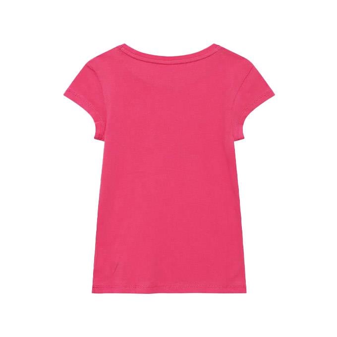 GAP V-HS SS Value Logo Pembe Çocuk - Kız T-Shirt