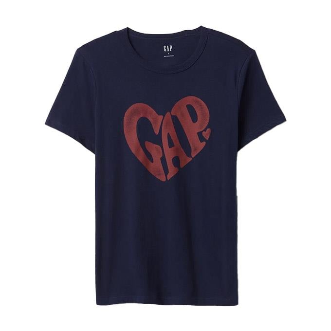 GAP V-SS Fav Graphic Crew Mavi Kadın T-Shirt