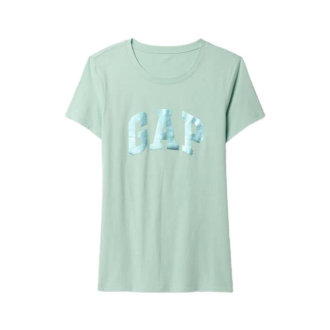 GAP V-SS Logo Classic Yeşil Kadın T-Shirt