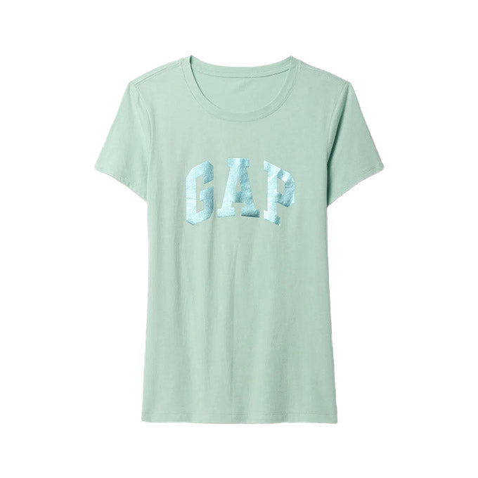 GAP V-SS Logo Classic Yeşil Kadın T-Shirt