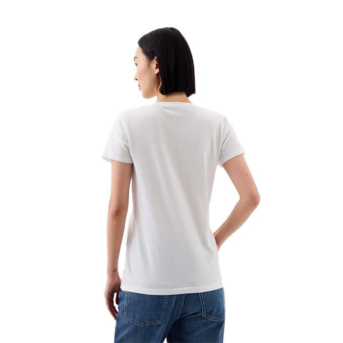 GAP V-SS Logo Classic Beyaz Kadın T-Shirt