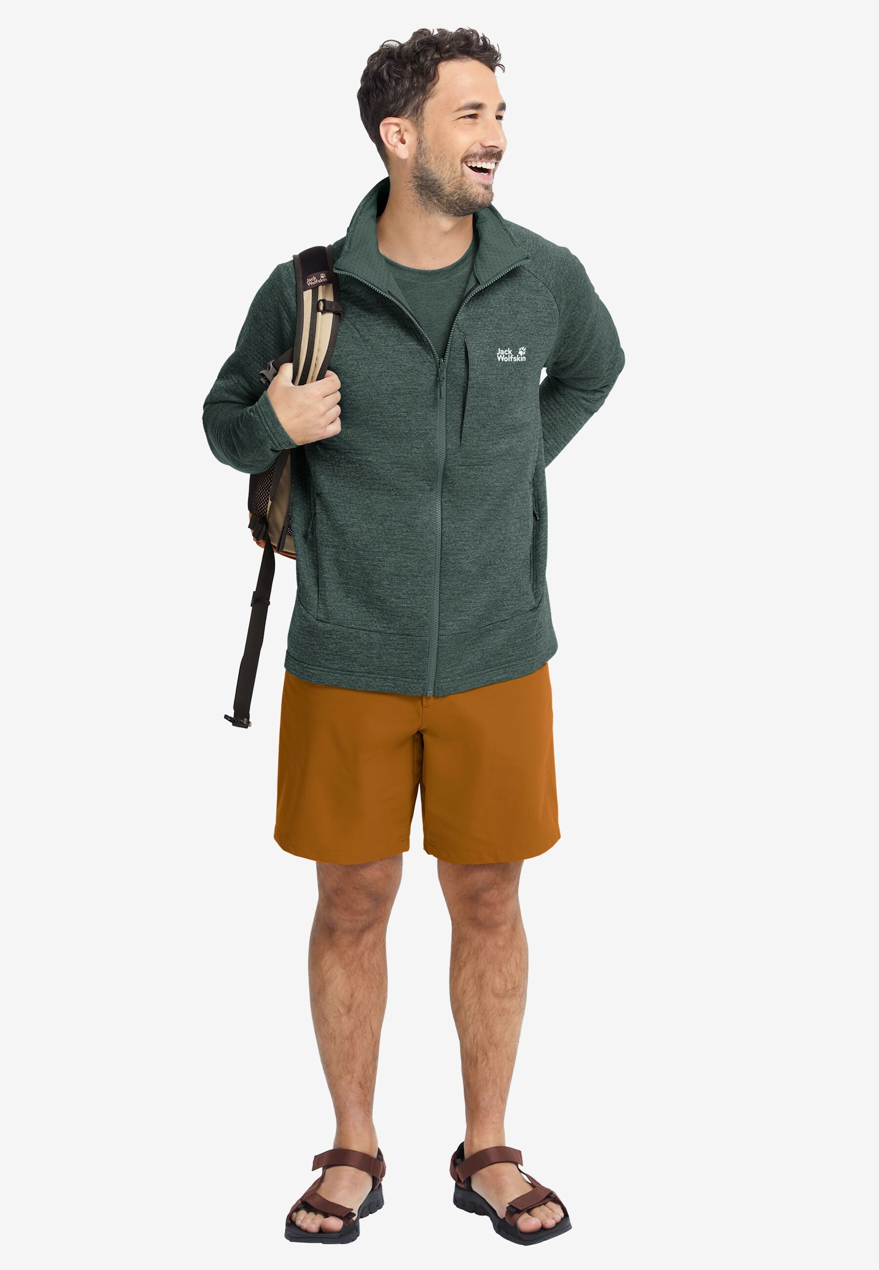 Jack Wolfskin Anytrail Fullzip Erkek Ceket - Haki
