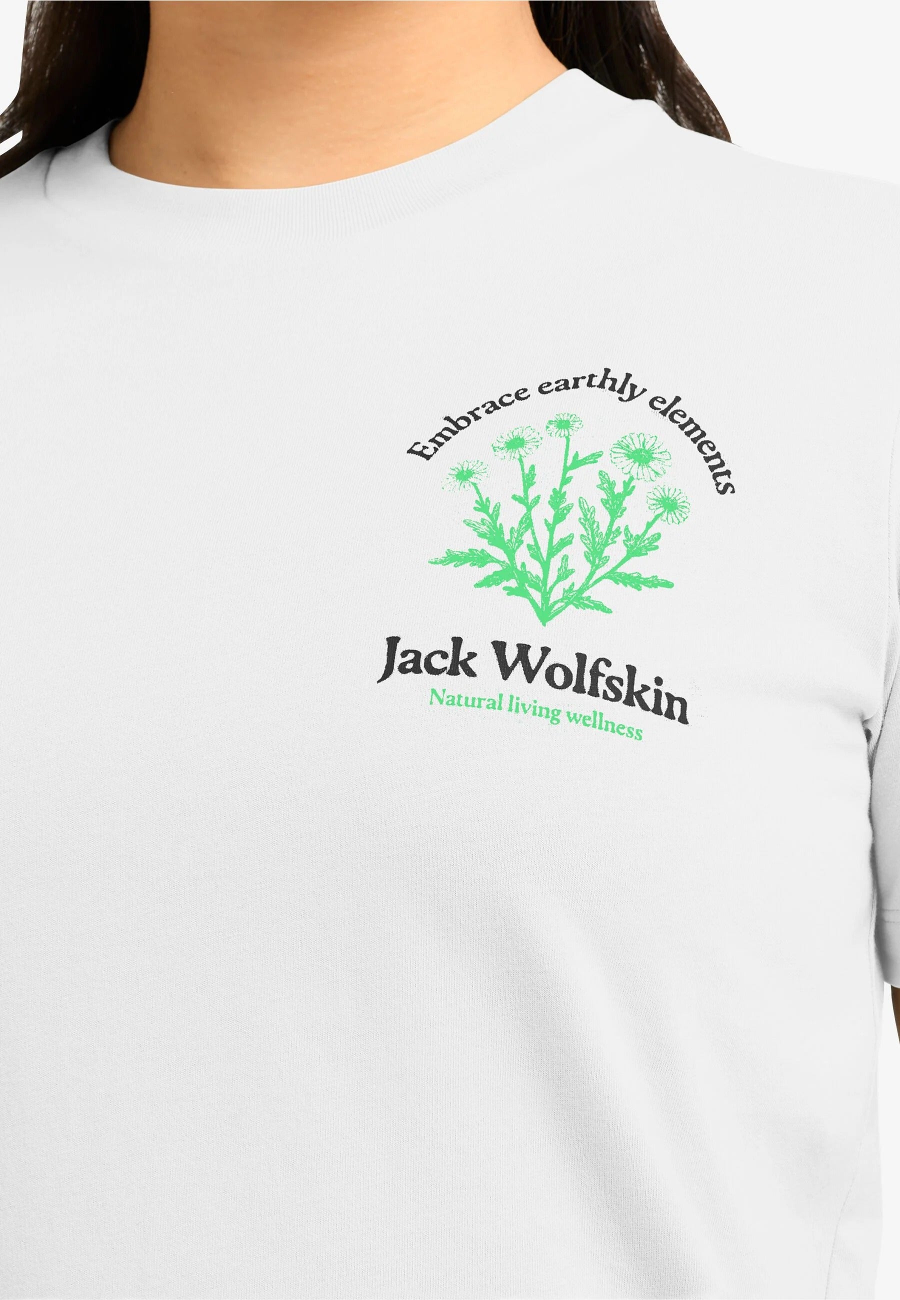 Jack Wolfskin Carefree Kadın Tişört - Beyaz