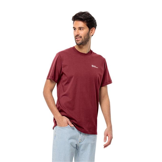 Jack Wolfskin Essential Bordo Erkek T-Shirt