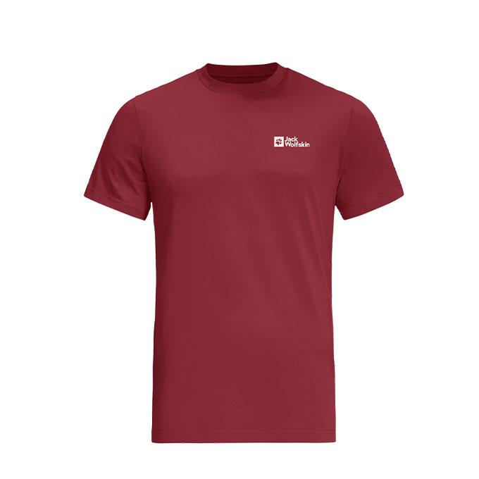 Jack Wolfskin Essential Bordo Erkek T-Shirt