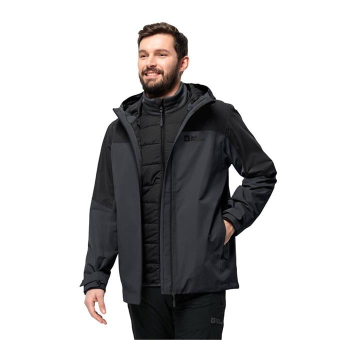 Jack Wolfskin Glaabach 3In1 Siyah Erkek Mont