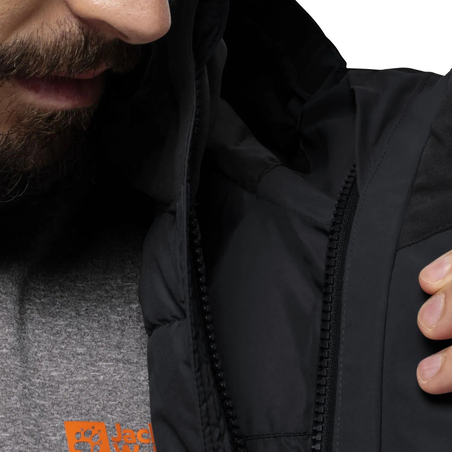 Jack Wolfskin Glaabach 3In1 Erkek Mont - Siyah - görsel 4