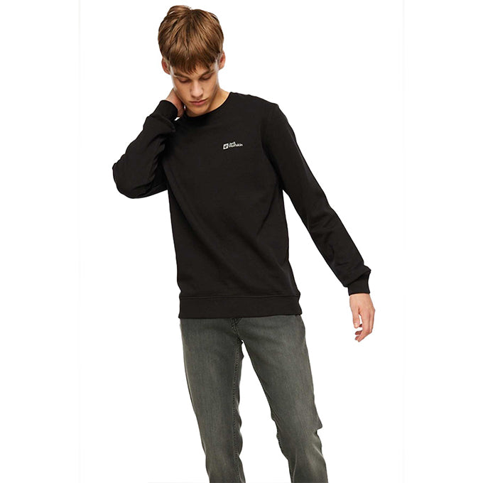 Jack Wolfskin Mark Siyah Erkek Sweatshirt