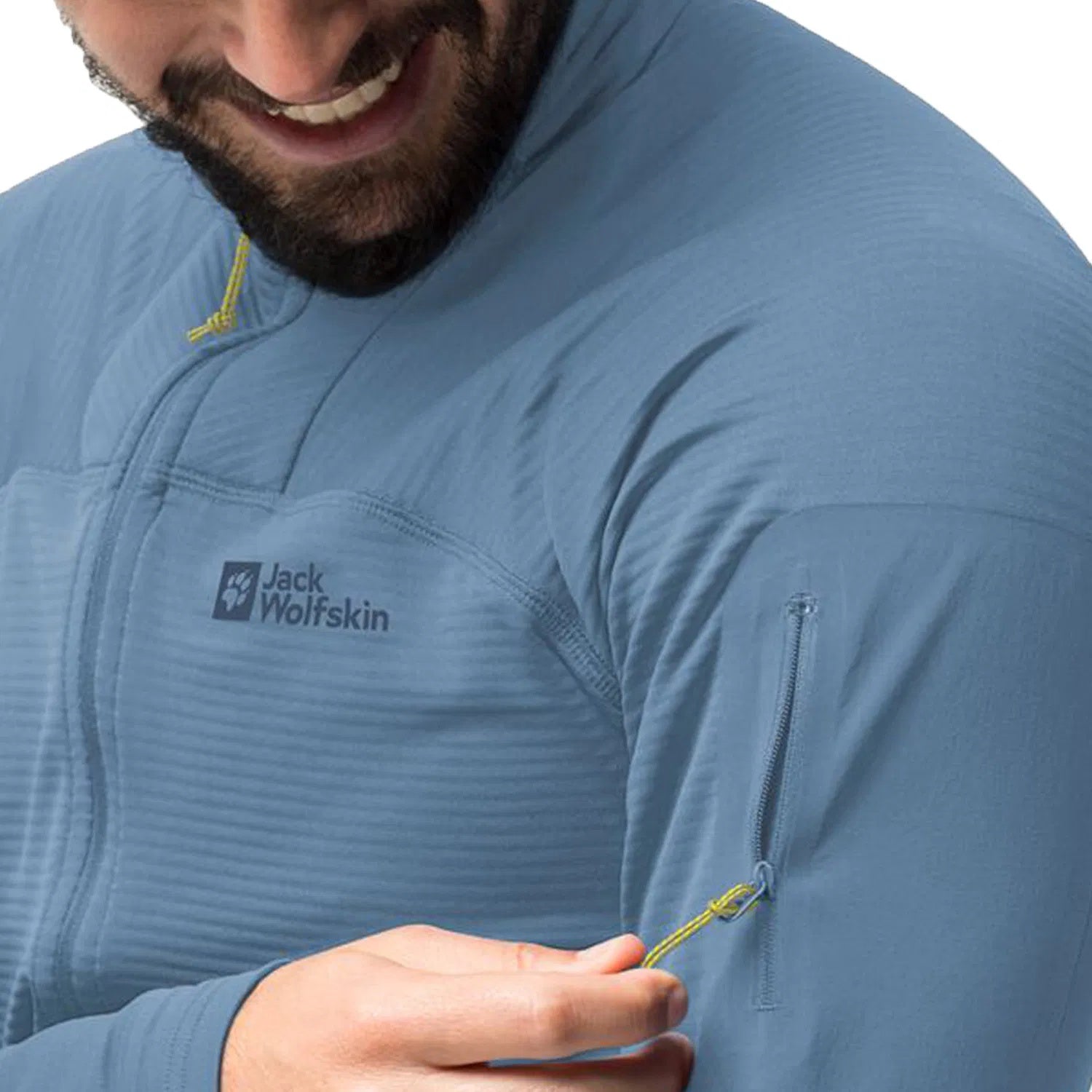 Jack Wolfskin Prelight Full Zipper Erkek Polar - Mavi